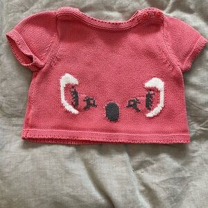Coral Knit Baby Koala Sweater